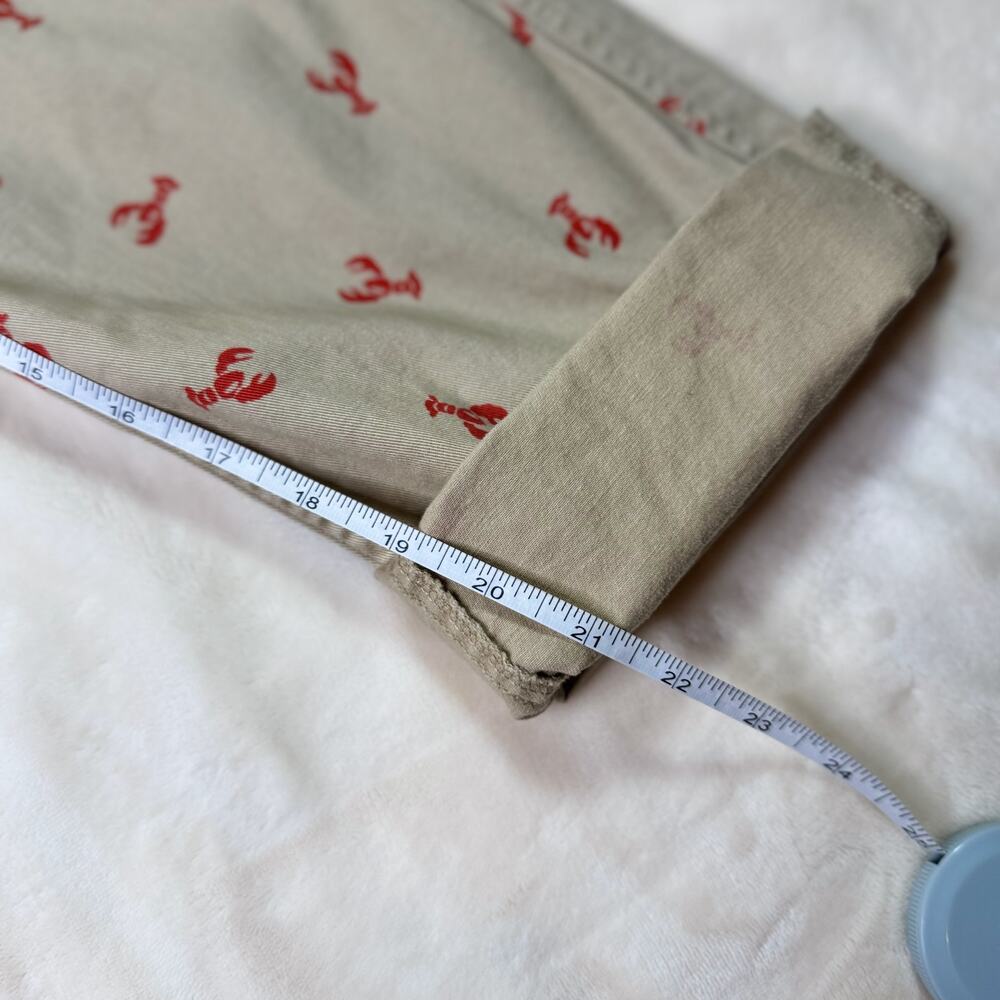 J Crew Lobster Print Pants Women's 8 Nautical Euro Summer Fisherman Nantucket - Picture 7 of 16